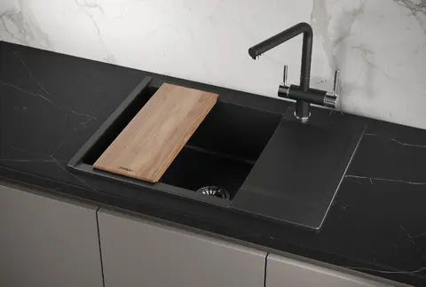 Кухонная мойка Granula ES-7003 (700*500) Шварц