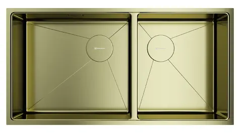 Кухонная мойка Omoikiri Taki 85-2-LB-U/IF-LG Side (4997038) светлое золото