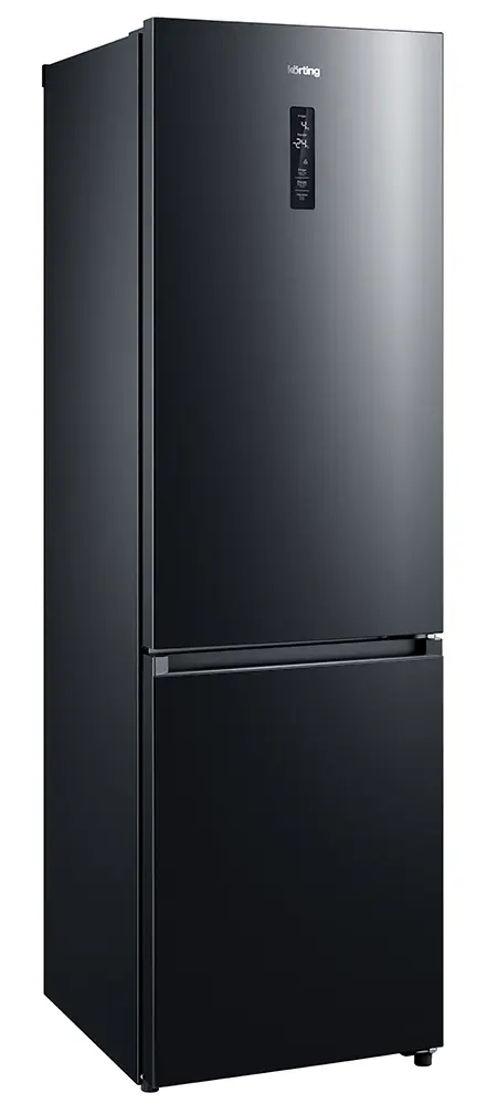 Отдельностоящий холодильник Korting KNFC 62029 XN (Черная нержавеющая сталь)